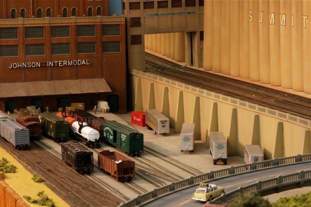 Johnson Intermodal in Milet (lover) and the gain elevator in Summit Junction (upper).