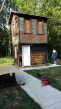 after move, old asbestos siding removed
